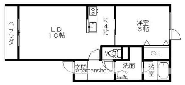 ファイブコート(1LDK/1階)の間取り写真