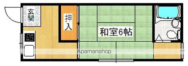 荒木ハイツ(1DK/1階)の間取り写真