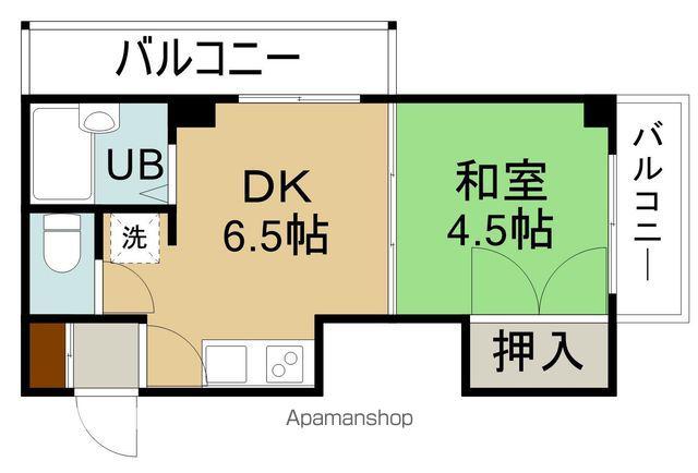 ハイツワン(1DK/2階)の間取り写真