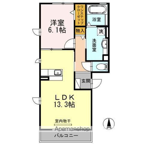 プレミール A(1LDK/3階)の間取り写真