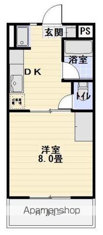 リヴィエールI(1DK/3階)の間取り写真