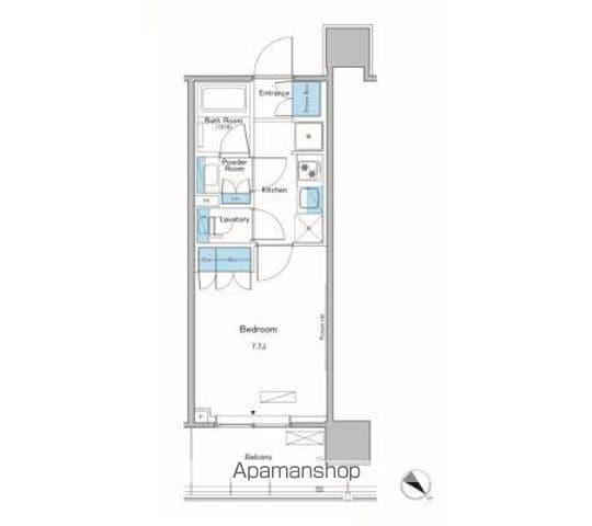 ルフォンプログレ滝野川(1K/9階)の間取り写真