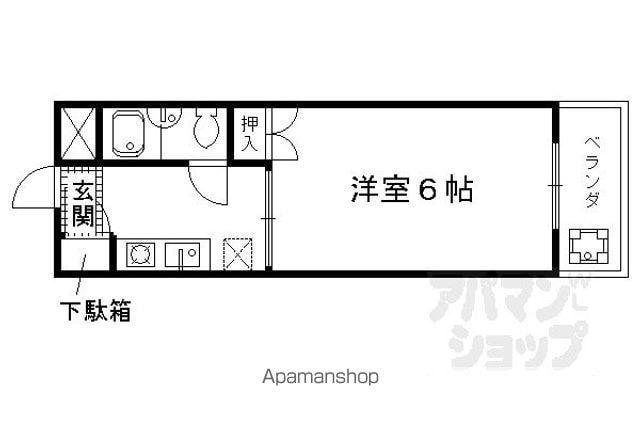 コーポ姉小路(1K/2階)の間取り写真