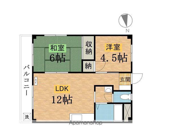 メゾン立川(2LDK/3階)の間取り写真