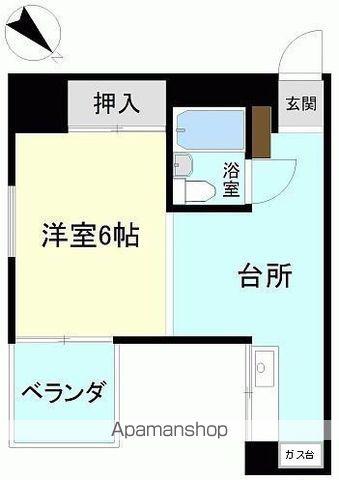 サンモール天王崎(1DK/4階)の間取り写真