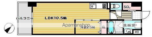 LIFEFIELD銀天町(1LDK/6階)の間取り写真