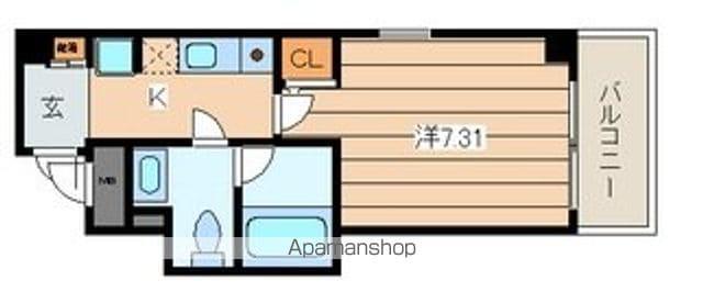 GOTHAM・R(1K/4階)の間取り写真