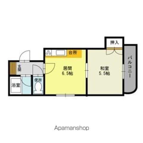 藤井ビル菊水Ⅰ(1DK/5階)の間取り写真