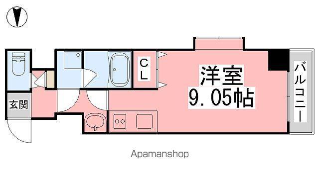 ドルーク道後今市(ワンルーム/5階)の間取り写真