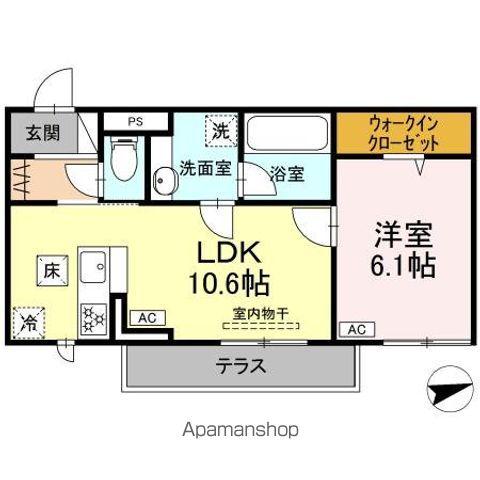 BELLE DEMEURE(1LDK/1階)の間取り写真