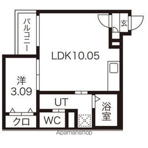 WARREN KANSEIⅡ(1LDK/1階)の間取り写真