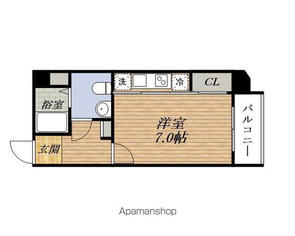 ドゥーエESAKAⅠ(ワンルーム/5階)の間取り写真