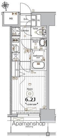 メイクスWアート今池Ⅲ(1K/8階)の間取り写真