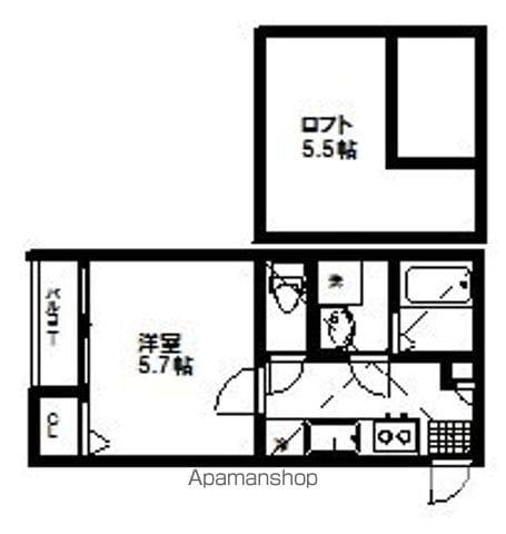 ラミアカーサ(1K/2階)の間取り写真