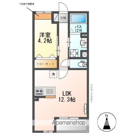 SKY FUENTEスカイ フェンテ(1LDK/2階)の間取り写真