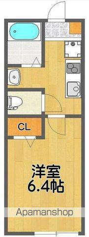 ソルパークス(1K/1階)の間取り写真