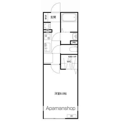 MQUARTO久喜Ⅳ(1K/2階)の間取り写真