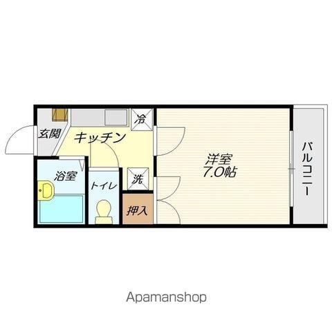 ラポール前田C(1K/1階)の間取り写真