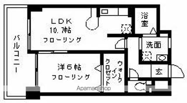 グランパ藤永田(1LDK/8階)の間取り写真