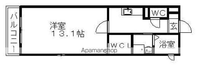 プリムローズ(1K/2階)の間取り写真