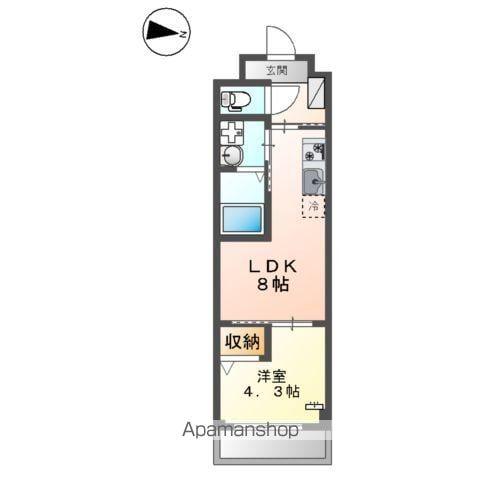 プレジ・マルトモ(1LDK/1階)の間取り写真