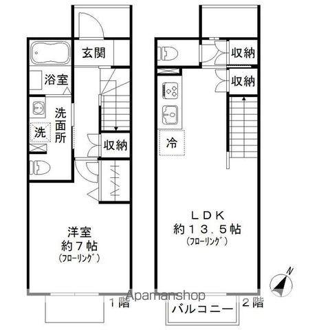 ベストクイーン上野毛(1LDK)の間取り写真