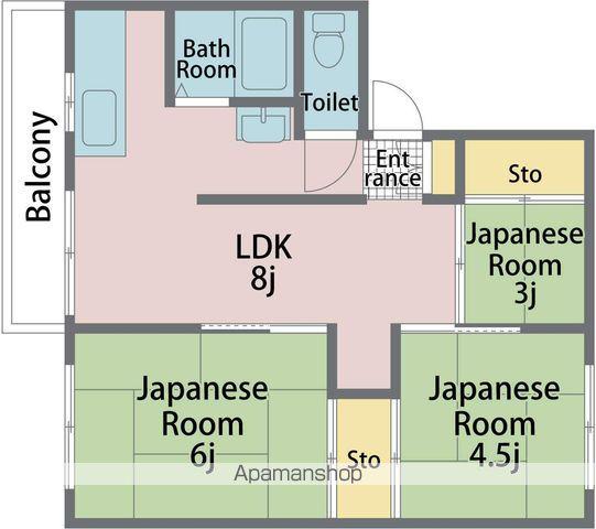 四宮ニューハウス(3DK/3階)の間取り写真