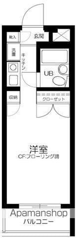 モビーレ等々力(1K/3階)の間取り写真