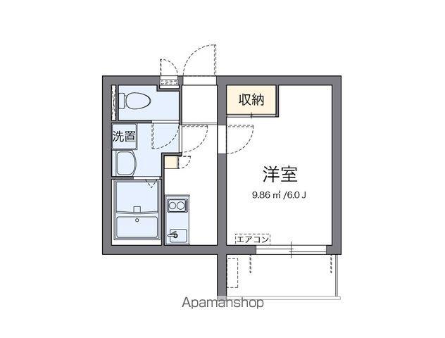 クレイノKOWA(1K/2階)の間取り写真