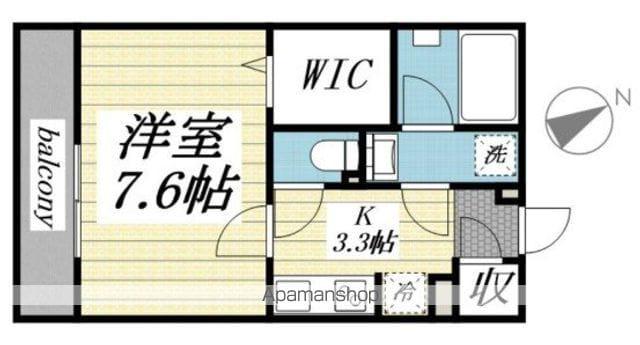 ガーデンテラス・クー(1K/3階)の間取り写真