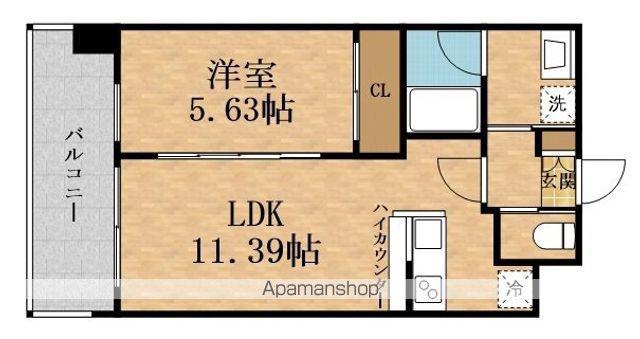 プレジオ塚本アジアン(1LDK/2階)の間取り写真