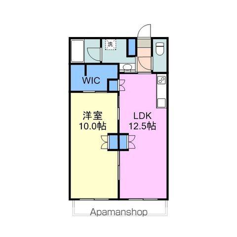 ハイツアプリコット(1LDK/2階)の間取り写真