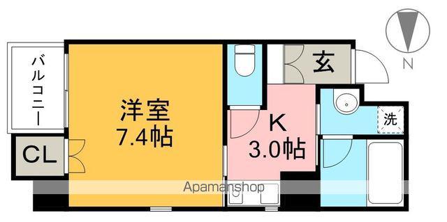 アゼリア南はりま(1K/7階)の間取り写真