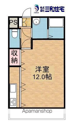 イーストヒルⅡ(ワンルーム/4階)の間取り写真