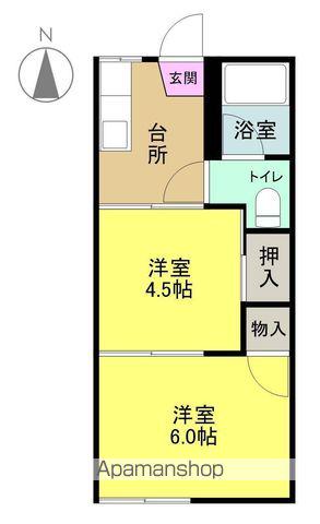 さつきハイツ(2K/1階)の間取り写真