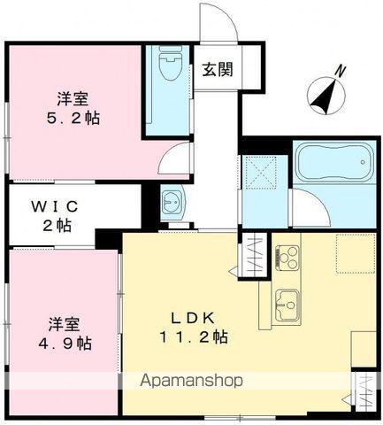 ソレイユ光(2LDK/1階)の間取り写真