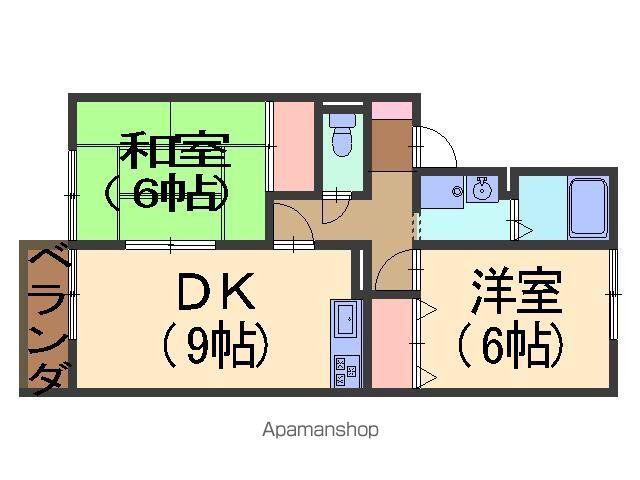 モンターナ(2LDK/1階)の間取り写真