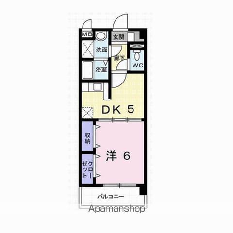 アニバーサリー(1DK/1階)の間取り写真