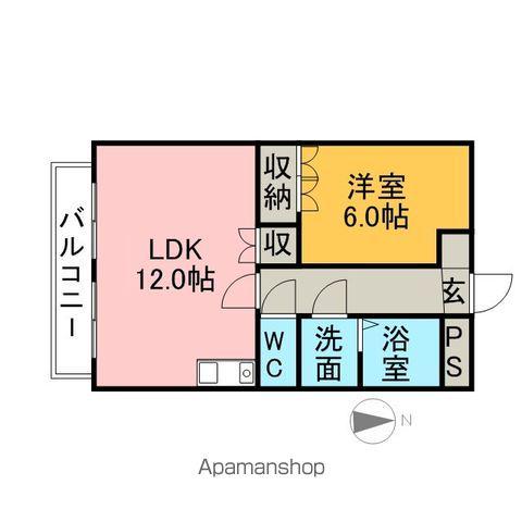 グリーンラティール(1LDK/2階)の間取り写真