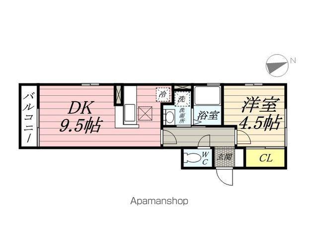 サンモールTM(1LDK/1階)の間取り写真
