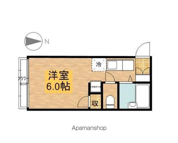 アミティシブヤ(ワンルーム/1階)の間取り写真