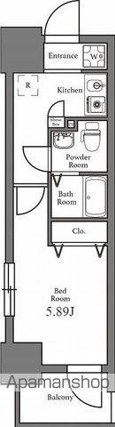 N-STAGE久米川(1K/6階)の間取り写真
