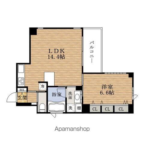 B-プラウドTEMMABASHI(1LDK/4階)の間取り写真