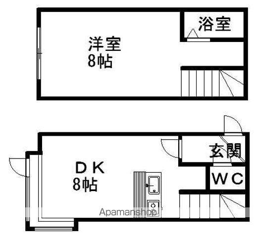 ソル ドムス文京台弐番館(1DK/1階)の間取り写真