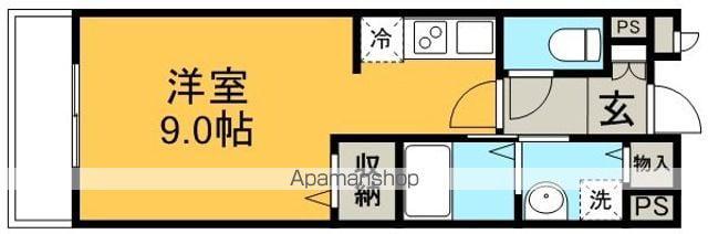 メゾン・アルピナ(ワンルーム/2階)の間取り写真