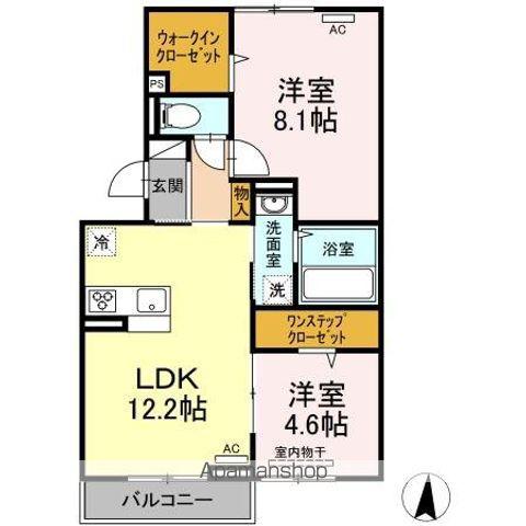 プリエール・M(2LDK/2階)の間取り写真