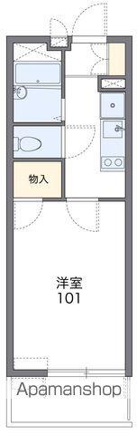 レオパレスオレンジの木(1K/1階)の間取り写真