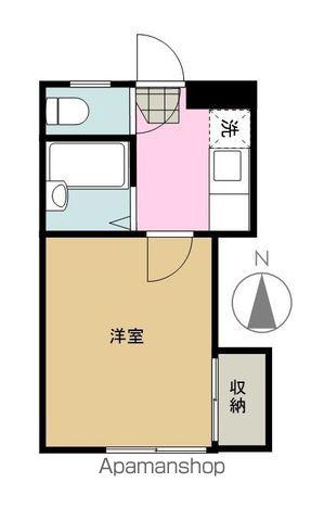 エクレール清水台(1K/2階)の間取り写真