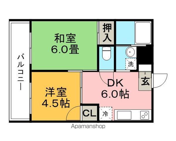 コーポレーティッドナカシマ(2DK/1階)の間取り写真