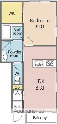 ピース・シリウスB(1LDK/1階)の間取り写真